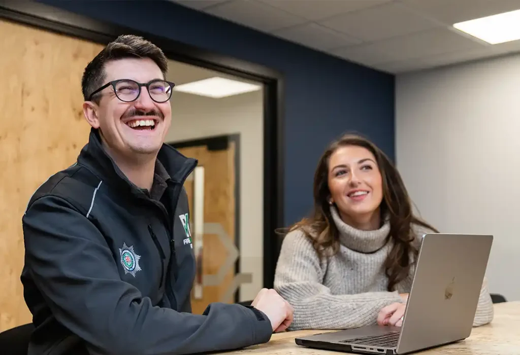 Connor Collins, Managing Director and Megan Lang, Commercial Director at Fire Doors Rite